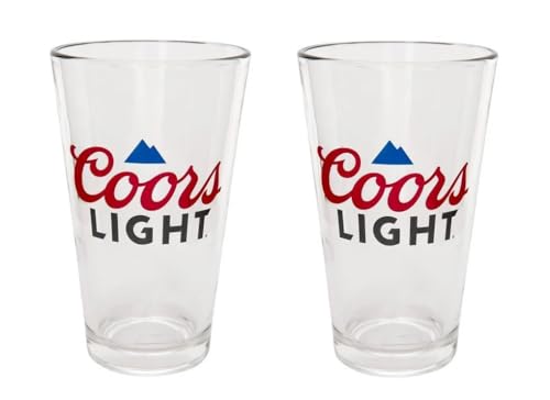 Coors Light 3D Pint Glasses - Set of 2