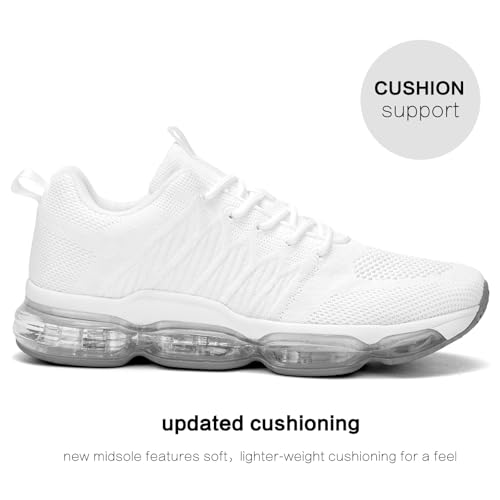 Image of Socviis Men's Air Cushion Running Shoes Breathable Tennis Fashion Sneakers Non Slip Workout Casual Sport Shoes Gym Training Comfortable Walking Shoes