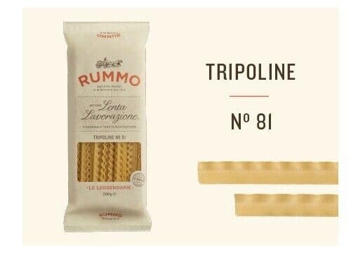24er-Pack Rummo Pasta Tripoline N°81,Italienische Nudeln aus Hartweizengrieß,500g + 1er-Pack Kostenlos Divella Glutenfreie Pasta Spaghetti 400g