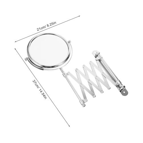 Miroir double face rotatif à structure extensible et support mural compact ajustable - 3
