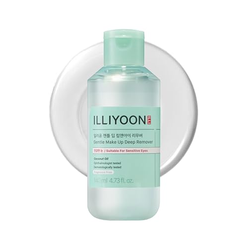 Illiyoon Gentle Deep Eye Makeup Remover | for Waterproof Mascara, Lipstick, Eyeliner, Non-Greasy 2-Phase Oil & Water Formula, Ophthalmologist Tested, Vegan, Korean Skin Care, 4.73 fl.oz.