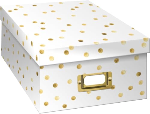 Image of Pioneer Photo Albums B-1G Golden Dots Photo Box, Gold (Pack of 6)