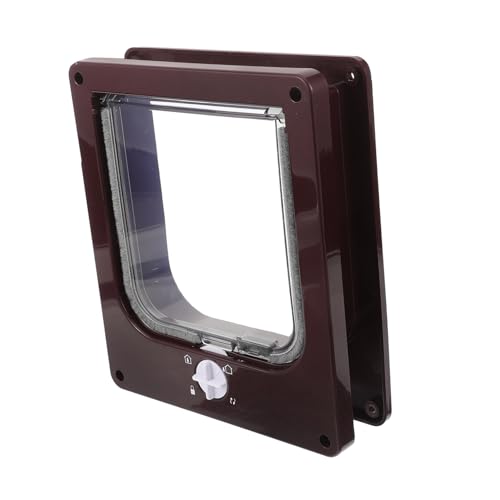 POPETPOP Interior Pet Door Durable Cat Door with Rotating Switch for Dogs and Cats Easy Installation for Pet Houses Convenient Accessory