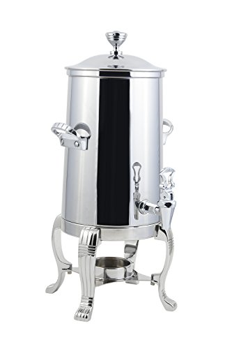 Bon Chef 41005C Stainless Steel Aurora Non-Insulated Coffee Urn with Chrome Trim, 5-1/2 gal Capacity, Chrome Accents