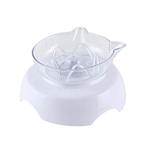YO-HAPPY Pet Transparent Double Bowl Neck Protection Chien Chat Anti-dérapant Feeder Food Bowls
