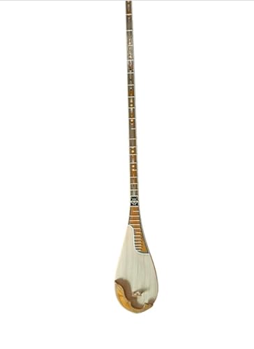 Traditional Handmade Tembur, 5-String Ethnic Musical Instrument, Decorative Felt and Wood Construction (Tembur)