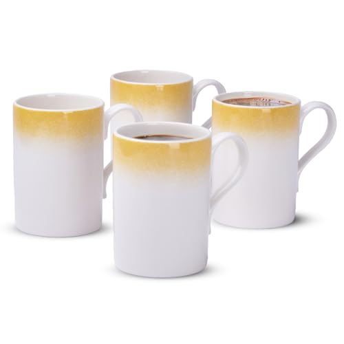 Comparison: Best Yellow Microwave Uk 6 Portmeirion Potters 9oz Ceramic Mug (Set of 4) - Handcrafted Coffee Mugs with Yellow Mists - Dishwasher, Microwave, Freezer Safe - Earthenware Mugs for Tea & Coffee Lovers, Unique Mug Set (Yellow)