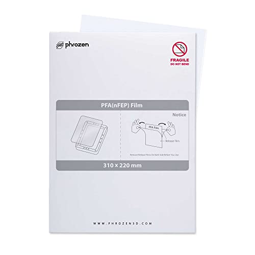 Phrozen Película de Liberación PFA para Impresoras 3D de Resina | Película nFEP Separadora para Impresora LCD Sonic Mighty 8K | Duradera, Función de Separación Mejorada - 1 Pieza (310x220 mm)
