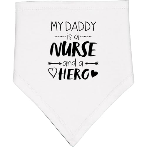 inktastic My Daddy Is a Nurse and a Hero Baby Bandana Bib