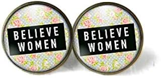 Joias feministas, joias femininas de marcha, brincos femininos de protesto político, conscientização de ataque sexual Smash The Patriarchy Jewelry