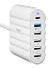 Produktbild USB C Ladegerät, SooPii 68W Ladestation, 6 Port USB Ladestation mit einem 30W PD/PPS Port und einem 18W QC Port für Laptops, Telefone und andere Elektronik, 6 gemischte Ladekabel enthalten, Weiß