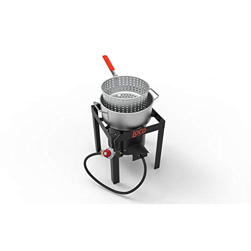 LoCo Cookers LCFF Stainless Steel 10 Quart Outdoor Cooking & Fish Fryer Kit