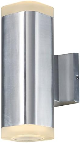 Maxim 86135AL Light LEDray LED Outdoor Wall Sconce 2-Light LED 12 Total Watts, Brushed Aluminum