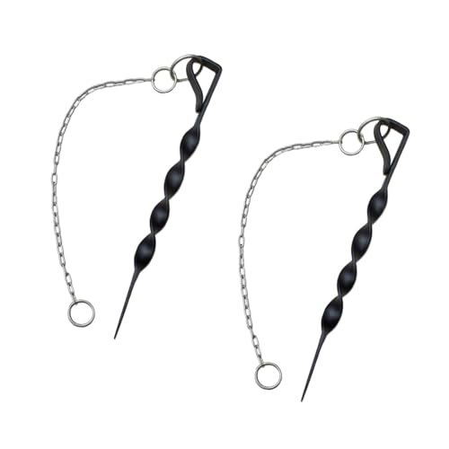 Weather Helical Mounting Stakes Spikes Iron Construction Rain Chain Outdoor Installation 2 Pack Heavy Duty Rain Chain Anchors