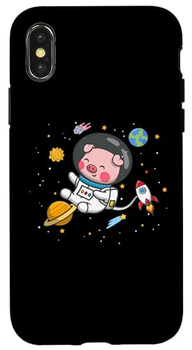 Kids Space Pig Cute Show Pig Lover �X�}�z�P�[�X iPhone X/XS �p