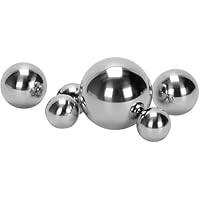 LAINIKE 6 Stück Dekokugel Schwimmkugeln Edelstahl Dekokugel Silber Schwimmkugeln Teichkugeln Schwimmkugel für Teich Miniteich Zierbrunnen Metallkugel Garten Deko Kugel (Silber)