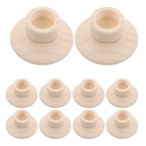 SHINEOFI 10pcs Wooden Tea Light Wooden Candlestick Holder Unfinished DIY Paintable Candlesticks Decorative Candle Holders For Home Wedding Tabletop