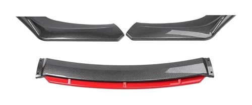 Kit carrosserie Audi A4 S4 Quattro lame pare-chocs avant aspect carbone rouge