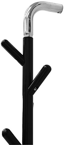 Headbourne Vertical Rotating Hat and Coat Rack, Wall Mounted, Steel, Black - Thumbnail 4