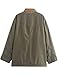 Yimoon Oversized Barn Jacket for Women Corduroy Lapel Collar Button Down Casual Canvas Jacket Outwear(ArmyGreen-M)
