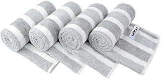 KinHwa Microfiber Hand Towels for Bathroom Soft and Absorbent Small Hand Towel Salon Hair Towel for Spa Bath Sports Travel 40x76 cm 4 Pack Light-Grey
