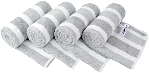 KinHwa Microfiber Hand Towels for Bathroom Soft and Absorbent Face Towels Grey Bathroom Hand Towels for Spa Hair Bath 30inchx16inch 4 Pack