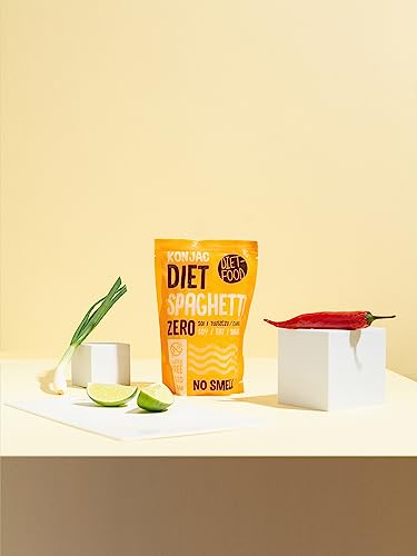 Diet-Food Shirataki Spaghetti - Low Carb Bio Konjac Nudeln | 200 Gramm Kalorienarmes Veganes Essen, Fettfrei, Sojafrei, Glutenfrei Schlankheits Nudeln, Glucomannan