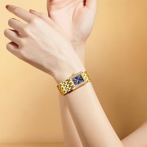 Image of OLEVS Watch Gold Ladies Luxury Easy to Read Small Wrist Watches for Women | Original Import Dress Gift,Diamond,Easy to Read Chronograph women's Watch