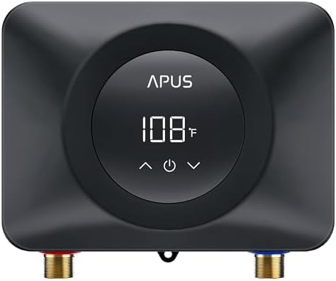APUS Tankless Water Heater Electric 240V, 4500W Instant On Demand Hot Water Heaters, Under Sink Point of Use Water Heater, LED Digital Display, Ultra Compact for Kitchen, Bathroom, Laundry