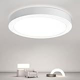 Surface Mounted Ceiling Lights 18W LED Flush Mount Ceiling Light Round 8.86” 1400LM Replace120W Halogen Bulb Equivalent Daylight White 5000K Wall Fixture Lamps for Kitchen, Dinning Room, Bathroom