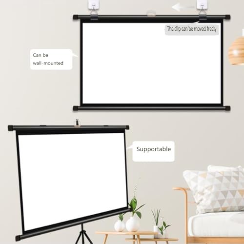 Pantalla de proyector con trípode 60 pulgadas 16:9 4K HD miniatura 2