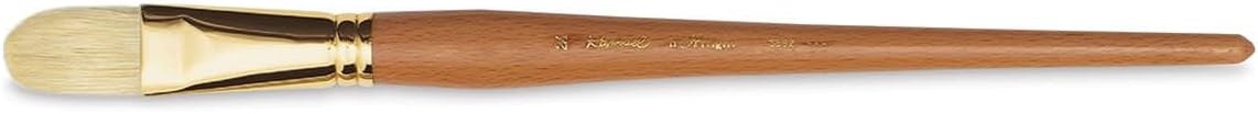 Raphael D'Artigny 3592 Interlocked White Bristle Brush, Filbert, 22