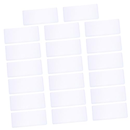 DOITOOL 20pcs Transparent Money Organizer Clear PVC Banknote Holders for Storing Notes Invoices Postcards for Home Office Travel and Finance Needs