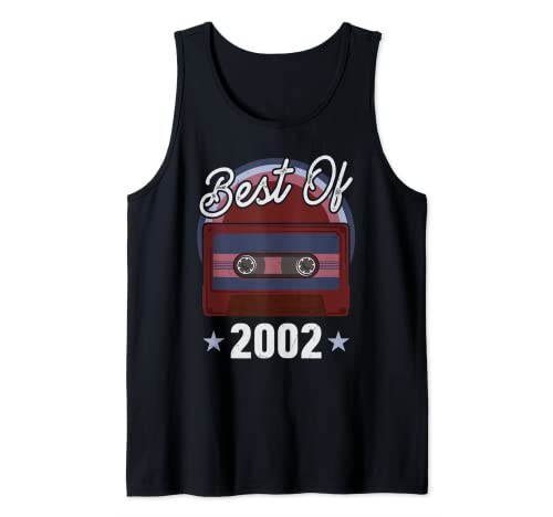 20th Birthday Best Of 2002 Music Tees grabadora de cinta de casete Camiseta sin Mangas