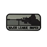 Aspect 3D tendance Copytec Major League Sniper Airsoft #26741 Sniper Airsoft T-shirt alfashirt 3D PVC Patch 4 x 9 cm