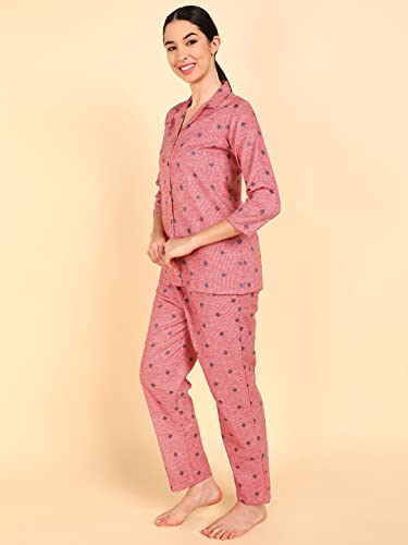 Image of Vaamsi Cotton Printed Night Suit (VNWK1016A Gold)