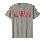 STATE OF ALABAMA VARSITY STYLE TEXT BAMA PRIDE STATE FLAG T-Shirt