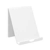 OSCO White Plastic Tablet & Phone Stand, iPad Holder, Book Display, Document Mount, Desk Organiser for Home Office, 18 x 16 x 14.7 cm