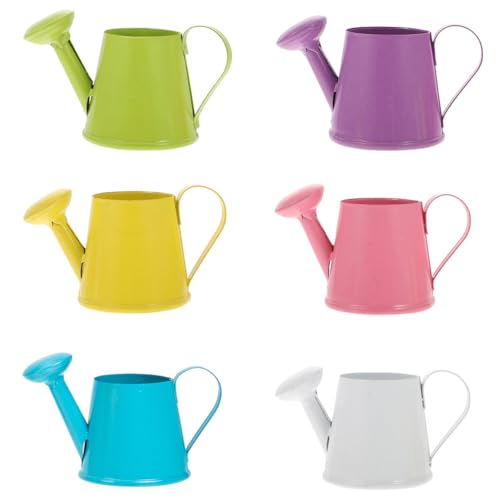 Kisangel Mini Watering can for Indoor Plants 3.34 Inch Handheld Small Watering Pot Decorative Miniature Garden Water can Photo Props