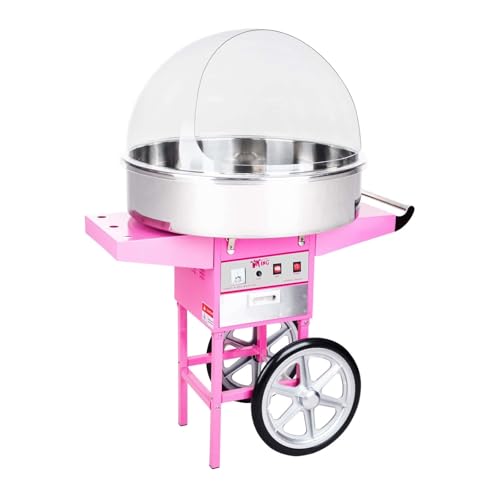 Helloshop26 Zuckerwatte-Set mit Stäben (100 Stück) – 72 cm – 1200 W – Trolley – Schutzkuppel 14_0004871 – Bild 4