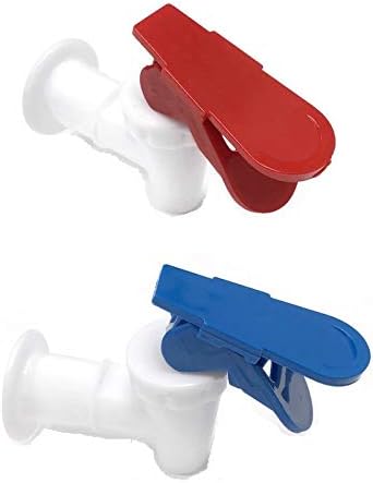 BPA Free Sunbeam Water Cooler Dispenser Replacement Faucet Water Bottle Jug Reusable Spigot Spout Leak Proof Water Beverage Safety Lever Pour Valve Water Crock Tap (Cold Safety Lock (Blue))