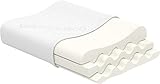 DISEÑO DE CAPA: El interior de la almohada ergonomica tiene 3 capas que te permitirán ajustar la altura según tus necesidades. Podrás dormir cómodamente toda la noche en cualquier posición, incluso de lado