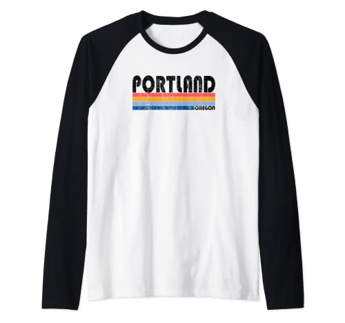 31QRGvljzzL._SL500_ Vintage 70s 80s Style Portland, OR Raglan Baseball Tee