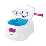 Fisher-Price Toddler Training Toilet, My Potty Friend with Sounds, Music & Splash Guard for Ages 18+ Months, P4324