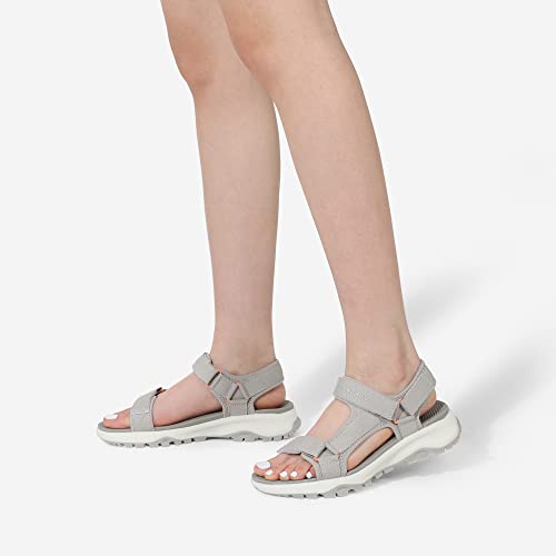 DREAM PAIRS DREAM PAIRS Womens Sandals, Light Weight Hiking Sandals for Women, Comfortable Athletic Quick-Drying Walking Water Sandals With Hook And Loop Straps,Size 8,Light Coffee,SDSA2320W