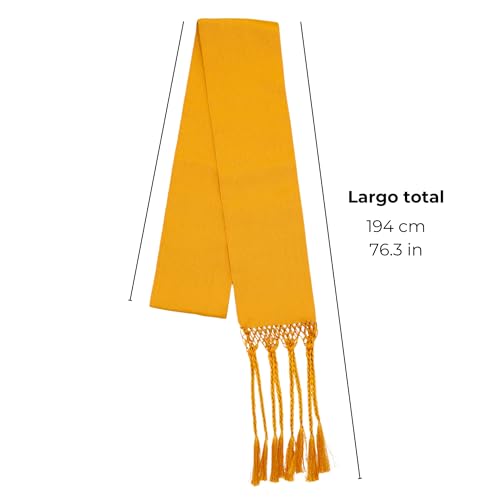 LARGE MEXICAN CHARRO SASH OR CHARRO BELT WITH 100% HANDMADE TIP3