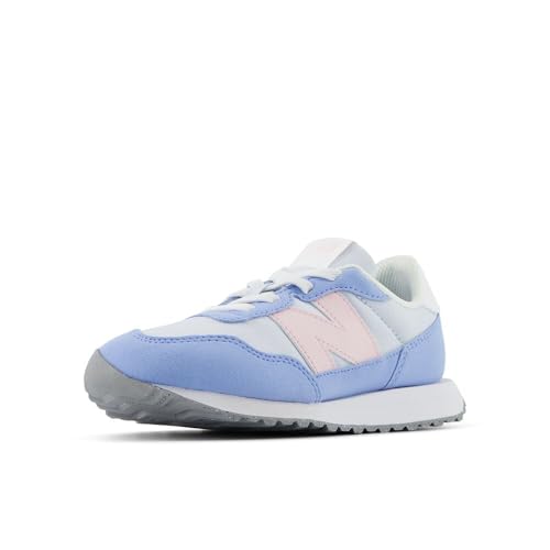 New Balance Kid's 237 V1 Bungee Sneaker, Ice Blue/Rose Sugar, 2 W Infant