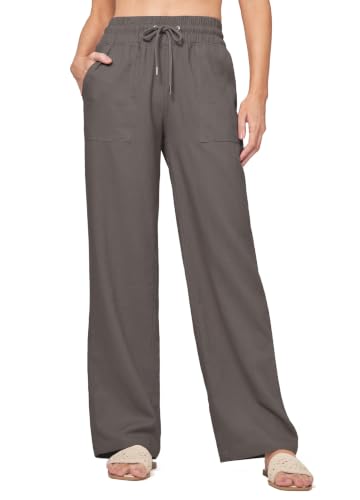 Image of Willit Women Linen Pants Wide Leg Palazzo Trousers 29 inch /31 inch / 33 inch