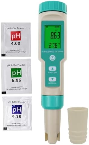 7 in 1 Water Quality Tester Pen-Type TDS ORP Meter PH Tester for Drinking Water Pools Aquariums hydroponic Cooking Measuring PH/TDS/EC/ORP/Salinity/S.G/Temperature Multi-parameters, ATC Function