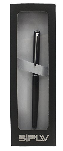 Sipliv Slim Hero Fountain Pen, Stainless Steel Fine Nib, Black #TOP5